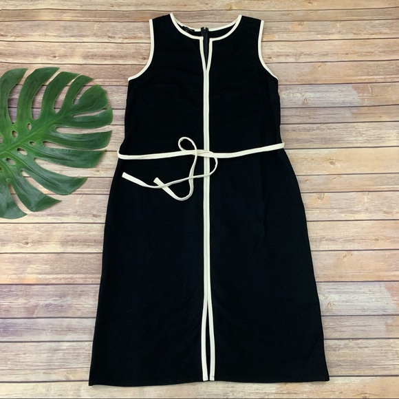 Talbots Dresses & Skirts - Talbots black and cream ponte knit sheath dress